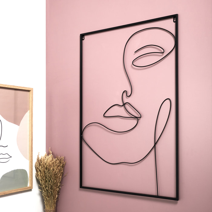 Tableau Filaire Visage 60x90cm