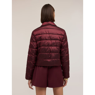 Motivi - Piumino lightweight crop doppiopetto - Bordeaux