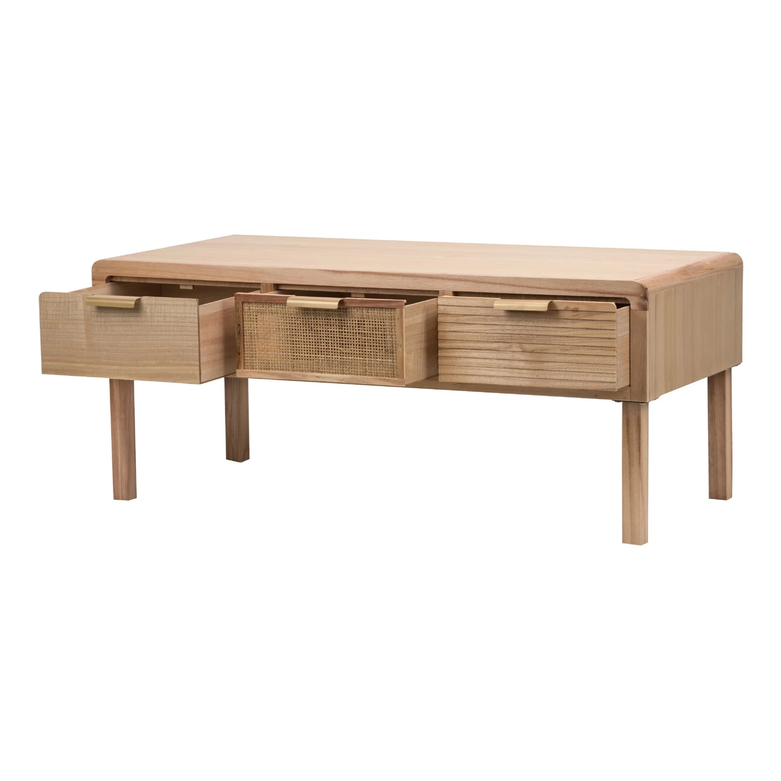 Mesa Centro Madera Natural 110x50x45 Cm