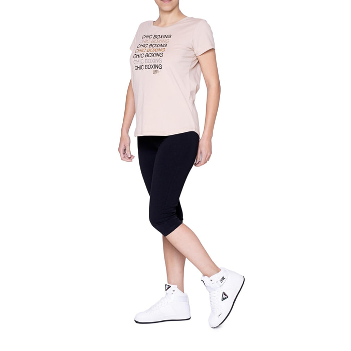 Camiseta de mujer Leone de manga corta Winter Chic Boxing