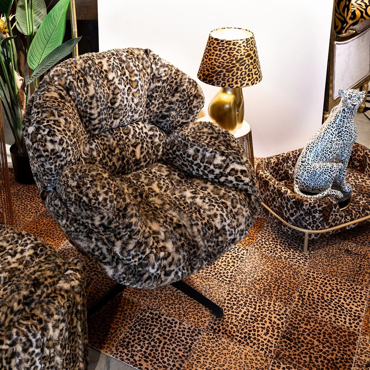 Fauteuil pivotant Cutie léopard Kare Design