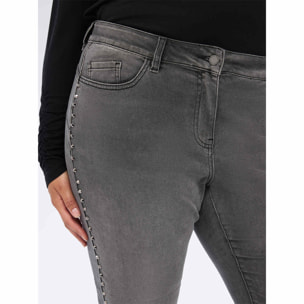 Fiorella Rubino - Jeans skinny con borchie - Grigio