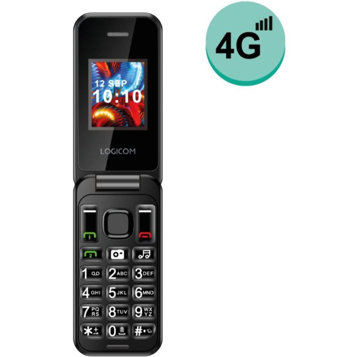 Téléphone portable LOGICOM Fleep 450 Noir 4G