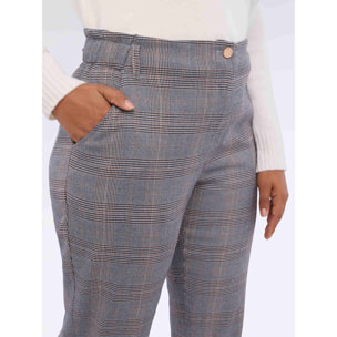 Fiorella Rubino - Pantaloni Ballon stampa check - Grigio