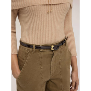 Motivi - Cinturón con hebilla metálica - Burgundy