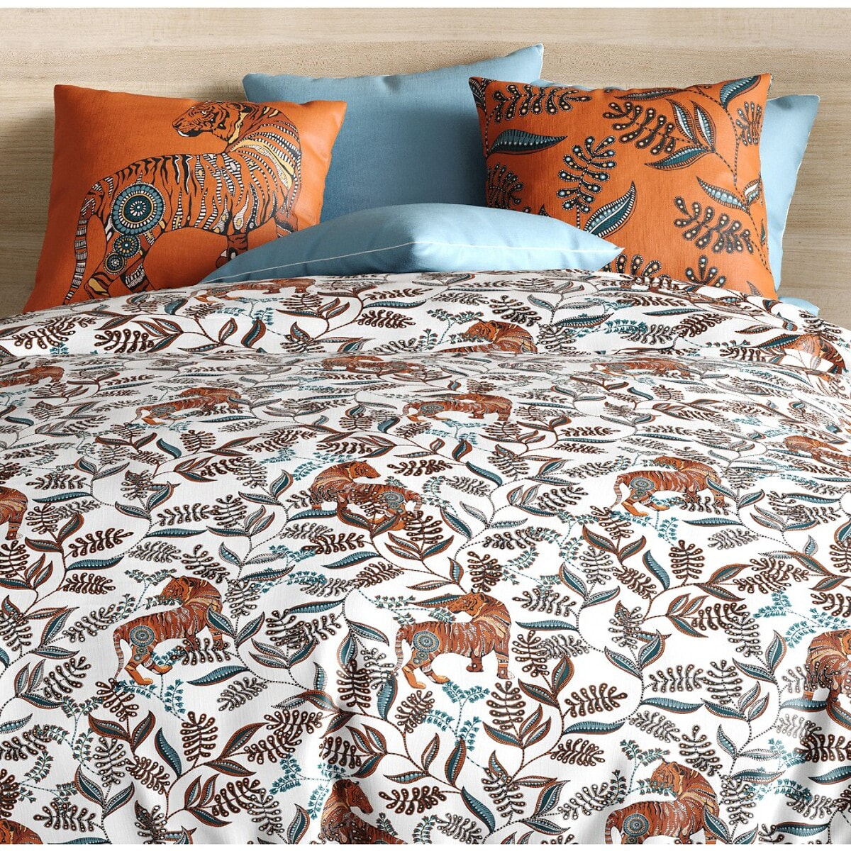 Parure De Couette 3pcs 100% Coton 57 Fils/cm2-savane