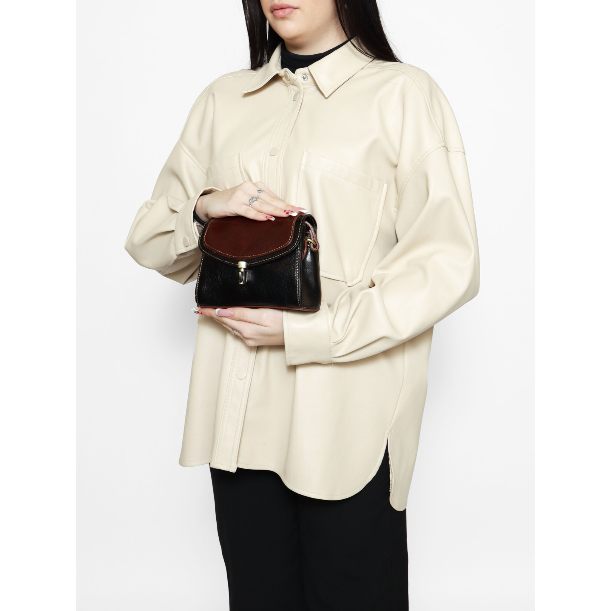 Borsa a tracolla Faye da donna In Vera pelle Made in Italy 18x13x5 cm