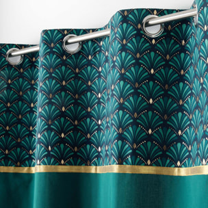 Rideau esprit art déco - Bleu