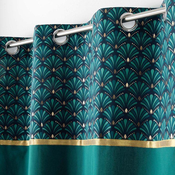 Rideau esprit art déco - Bleu