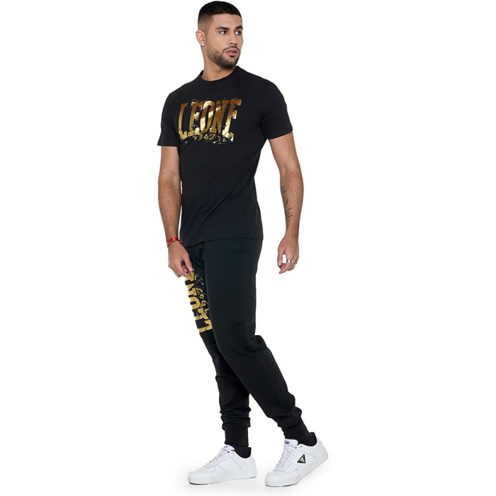 T-shirt da uomo a maniche corte con logo oro "Authentic Gold"