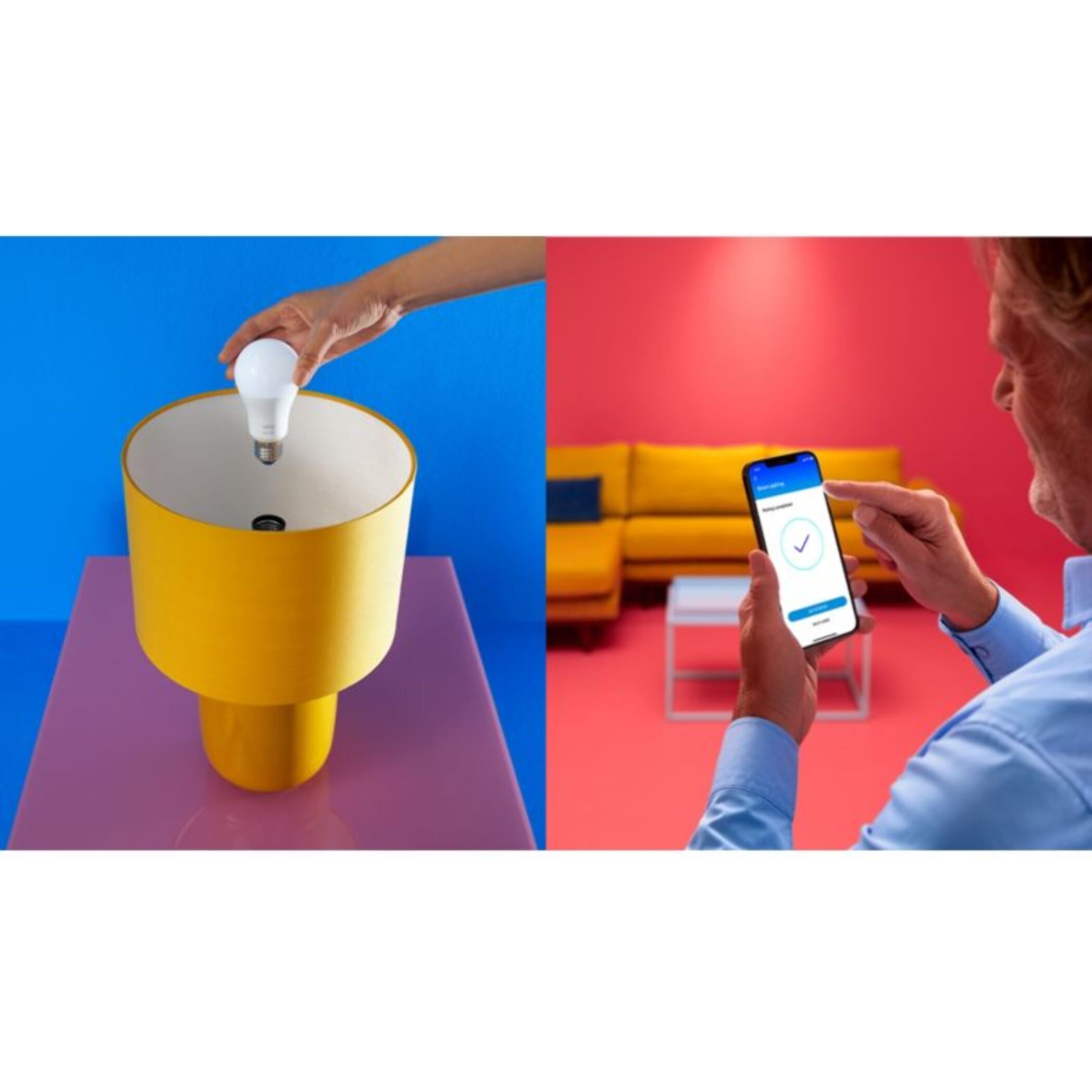 Ampoule LED connectée WIZ Kit E27 60W x2 + télécommande