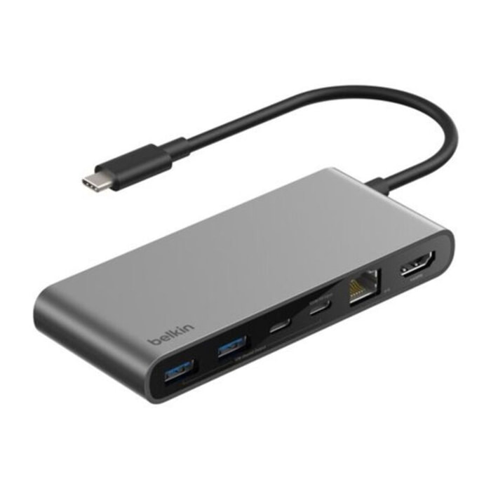 Hub BELKIN 8 en 1 multiport Gris