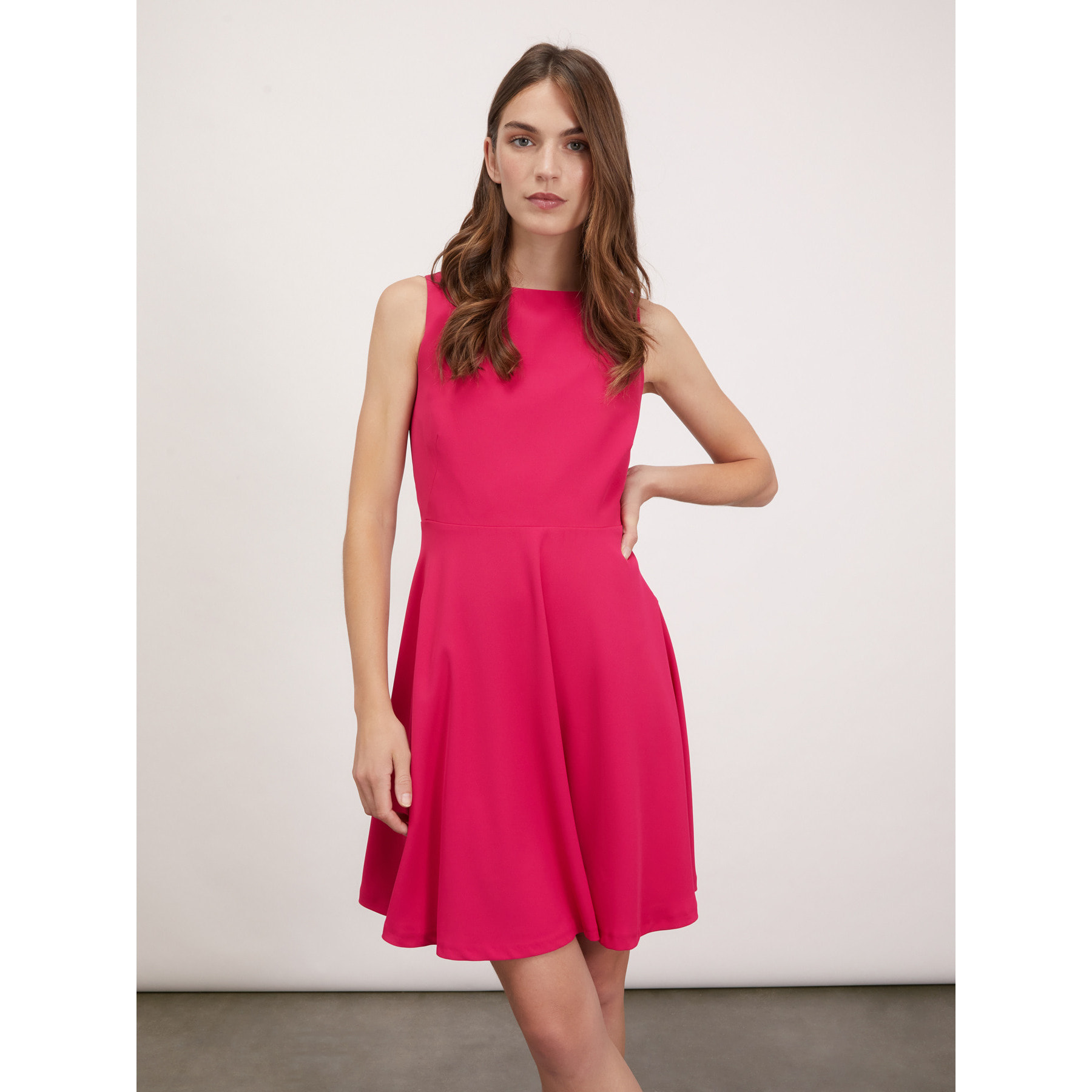 Motivi - Vestido mini de crepé - Fuchsia