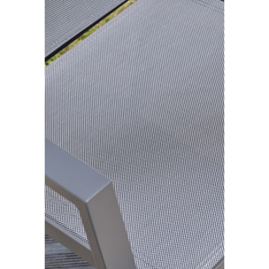 FLORIDE - Ensemble repas de jardin 8 places en aluminium