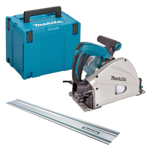 Scie circulaire plongeante 1300W Ø165MM - MAKITA - Avec coffret MAKPAC + Rail de guidage 1400 mm - SP6000J1