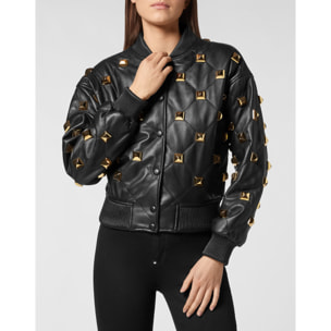 PHILIPP PLEIN Bomber de cuero
