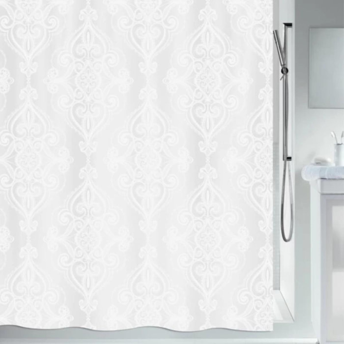 Rideau de douche Polyester RIVOLI 180x180cm Blanc Spirella