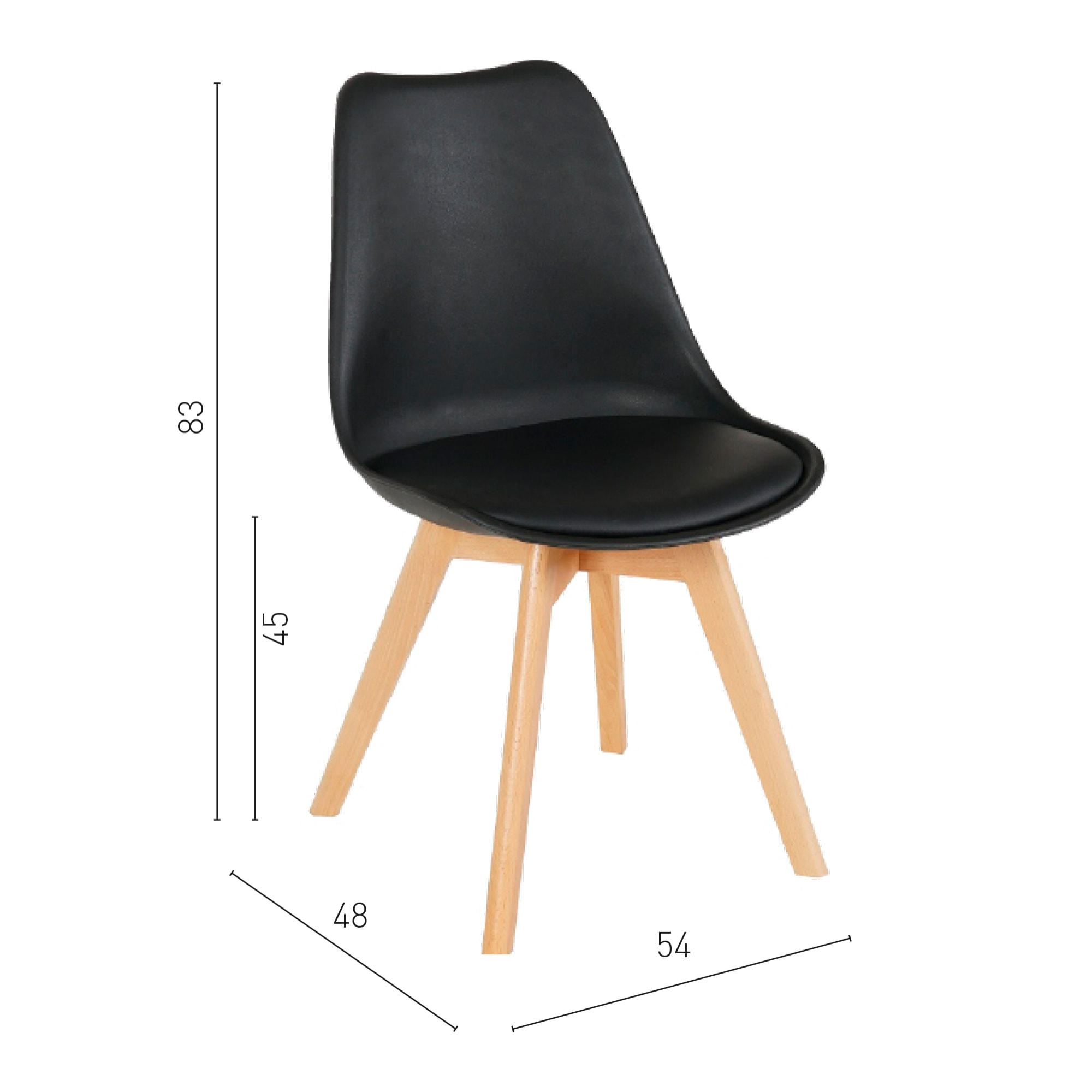 Silla Copenhague Negro