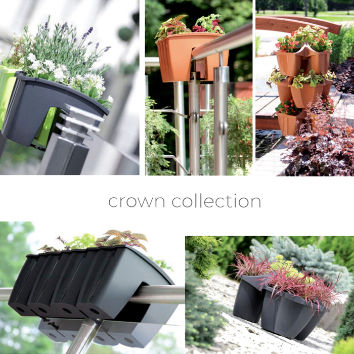 Maceta crown 12l., dimensiones (mm) 393x278x201, color terracota