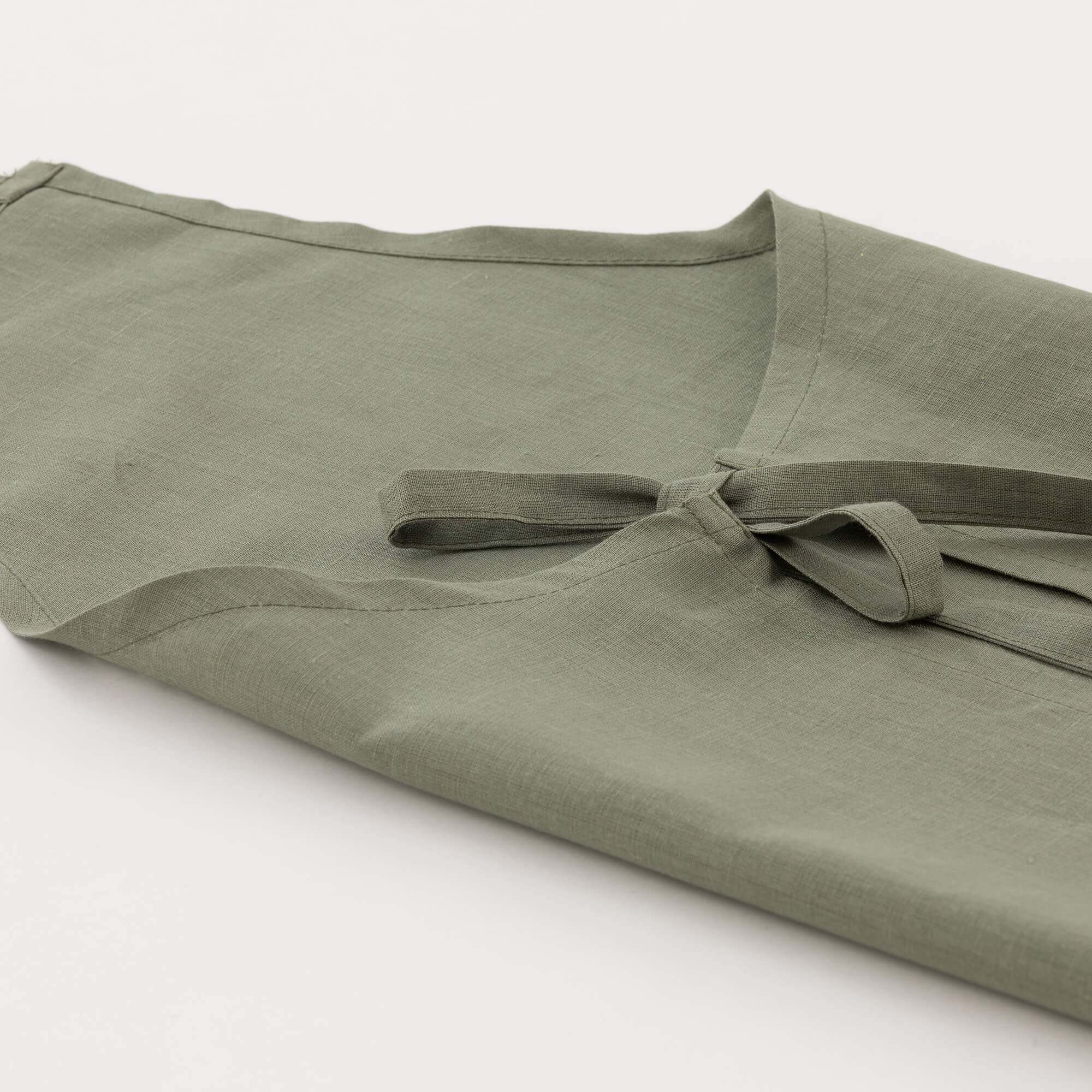 Tablier 100% lin armée verte - 110x69 cm