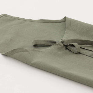 Tablier 100% lin armée verte - 110x69 cm