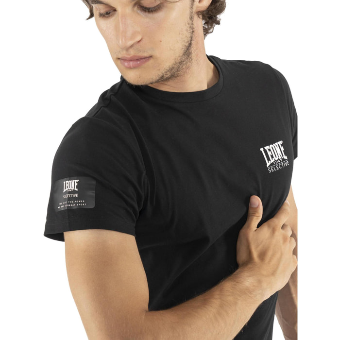 Camiseta de algodón de manga corta con parche "Selective".