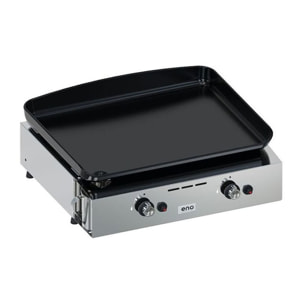 Plancha gaz ENO Initial 50 Inox 2 brûleurs à poser, 47x36 cm