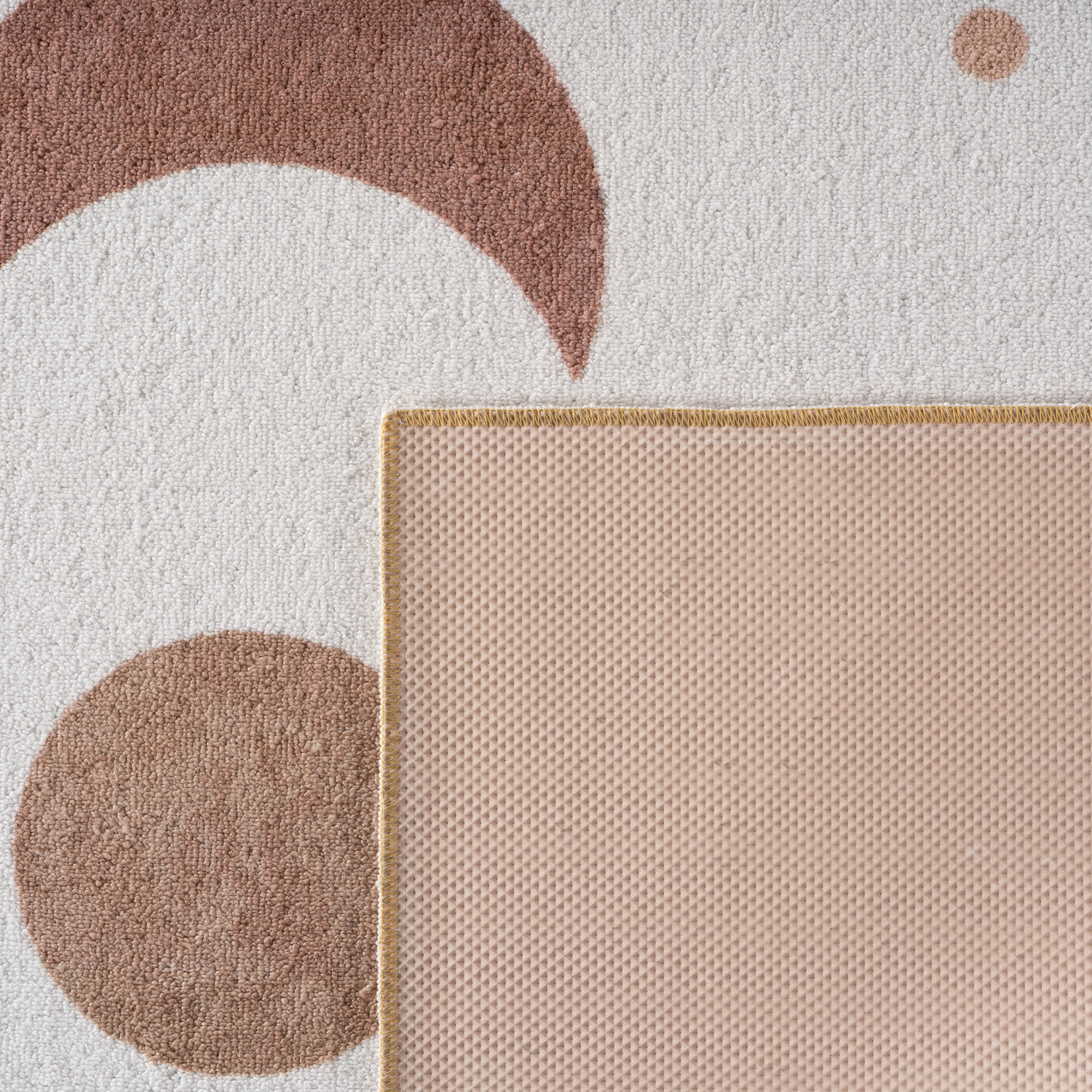 COCO - Tapis enfant crème lavable à motif lune
