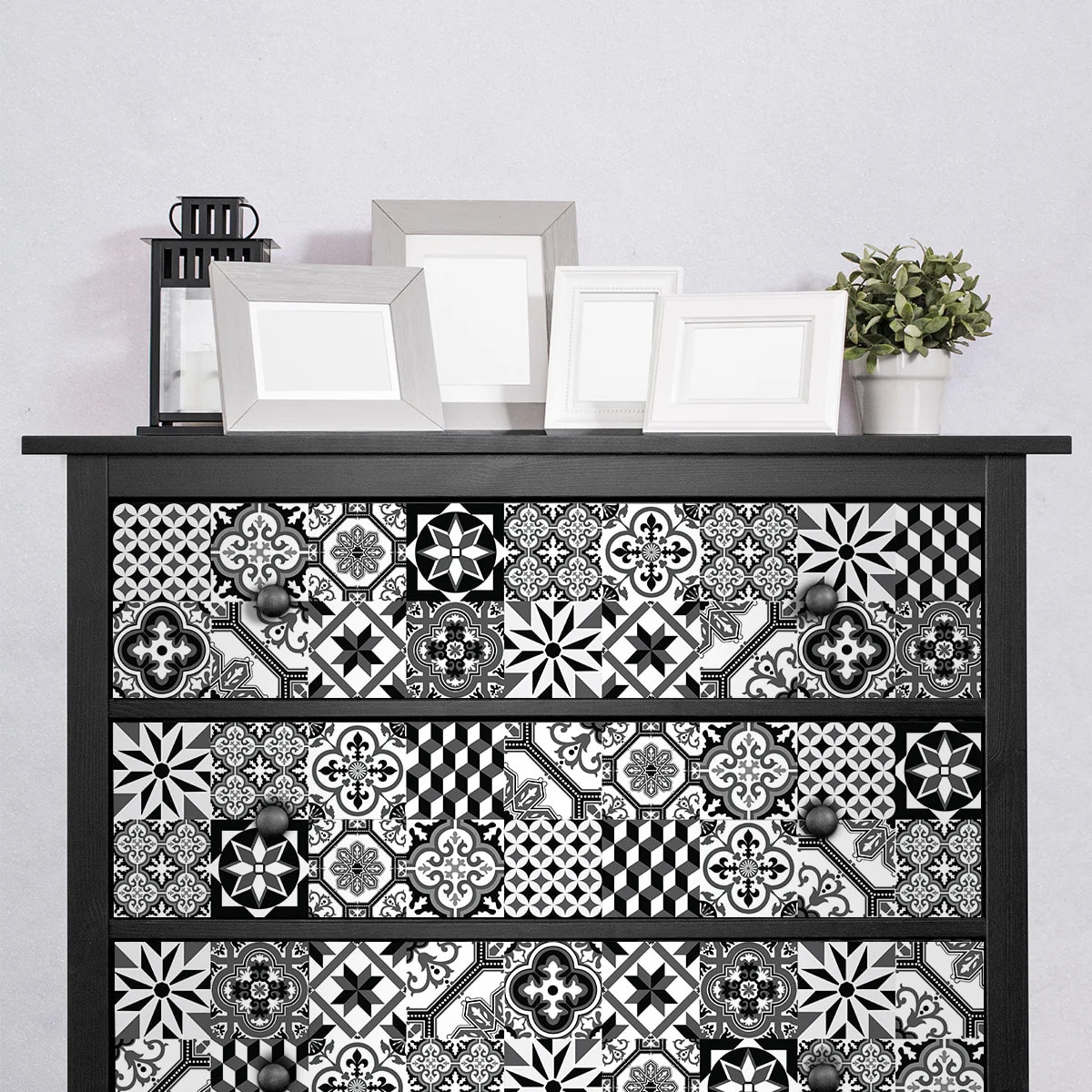 Sticker carrelage - Ambiance Sticker - 60 CARREAUX DE CIMENT MEUBLE AUTHENTIQUES MAZENA - 10x10cm