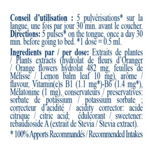 NUTRIEXPERT - Mélatonin Spray 1mg - Favorise L'Endormissement - Améliore Le Sommeil - Evite Les Insomnies Dues Au Décalage Horaire - Spray Lingual Action Rapide - Sans Accoutumance - Flacon de 20ml