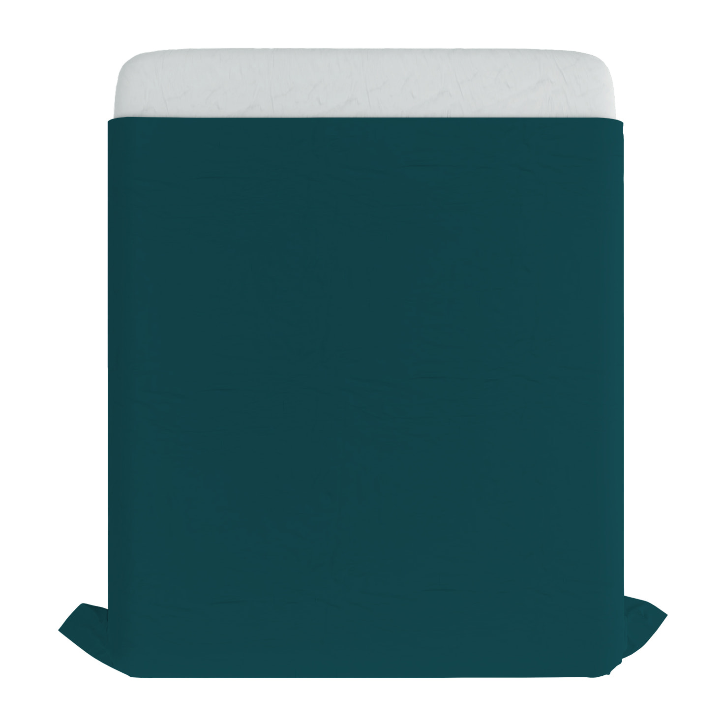 LENZUOLO SOPRA MAX COLOR, 100% Cotone, Tinta Unita, Made in Italy - VERDE PETROLIO