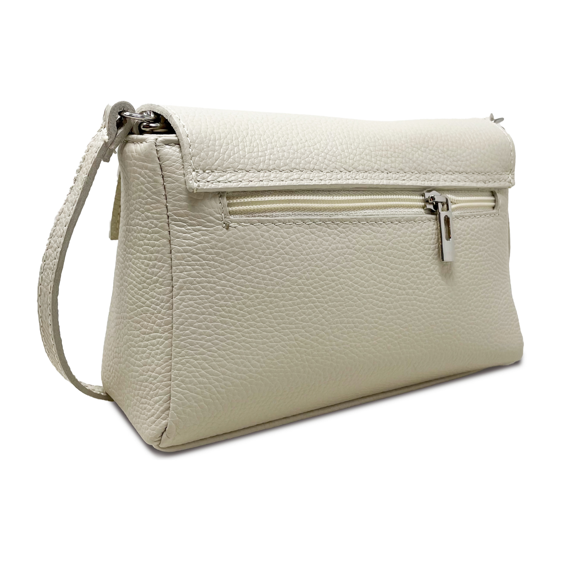 Chicca Borse - Tracollina Clutch Donna in Vera Pelle - Colore Beige
