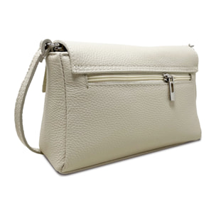 Chicca Borse - Tracollina Clutch Donna in Vera Pelle - Colore Beige