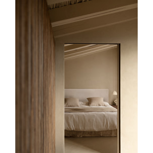 Cabecero tapizado de poliester liso en color beige de varias medidas