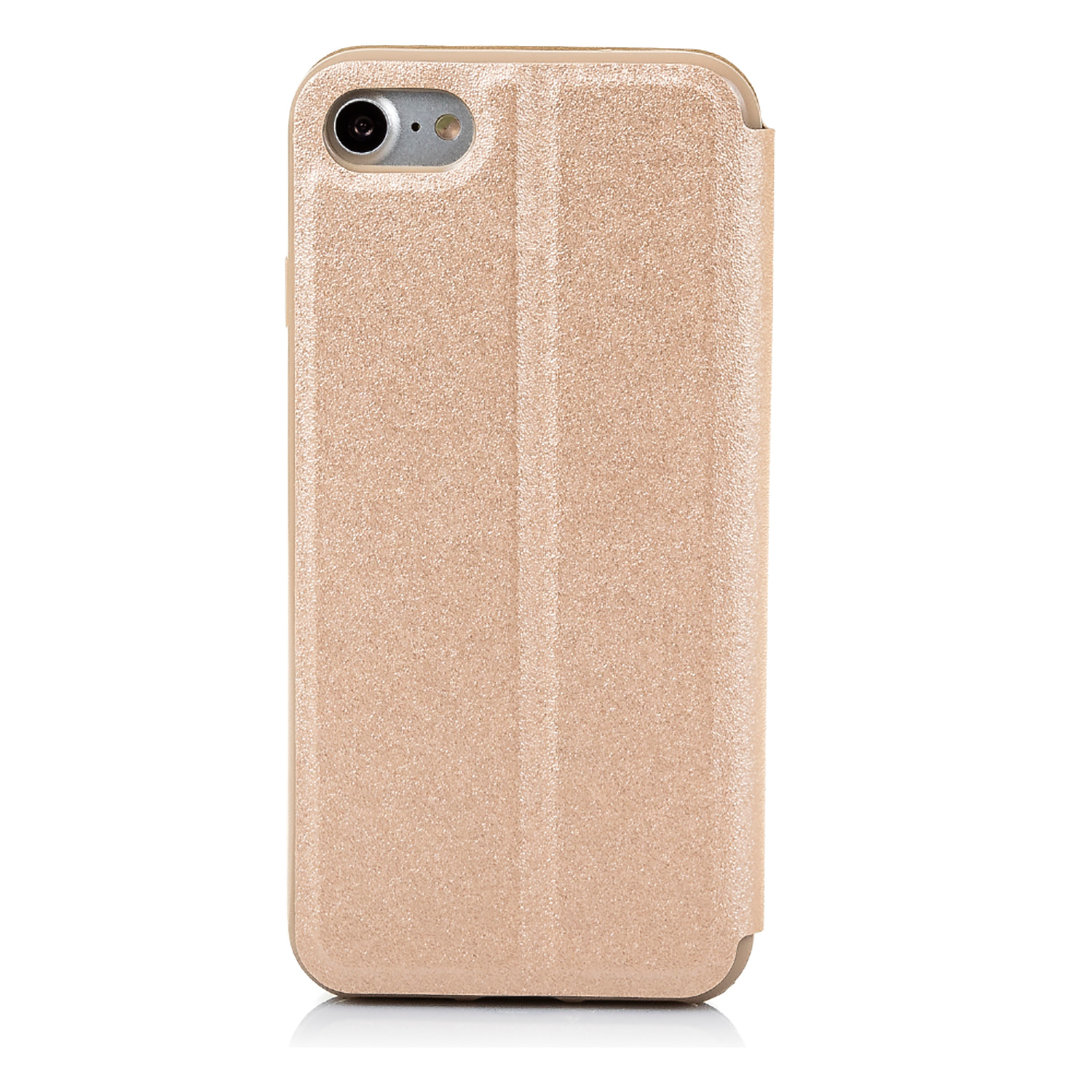 DAM CUSTODIA A LIBRO CON CHIUSURA MAGNETICA A FINESTRA Iphone 7/ Iphone 8 7x1x14 Cm. Colore: oro