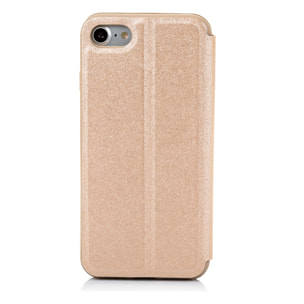 DAM CUSTODIA A LIBRO CON CHIUSURA MAGNETICA A FINESTRA Iphone 7/ Iphone 8 7x1x14 Cm. Colore: oro