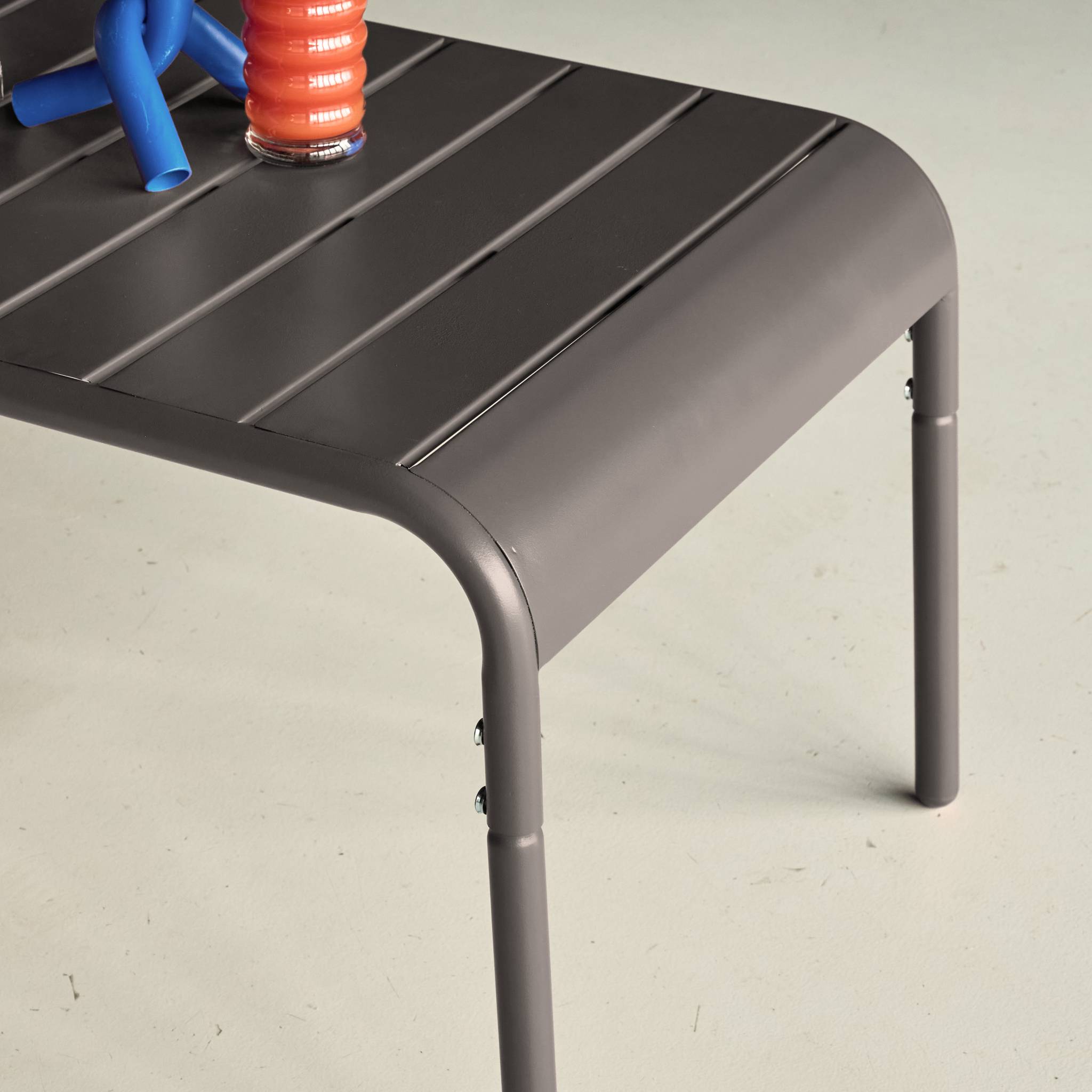 Table basse de jardin rectangulaire acier  AMÉLIA