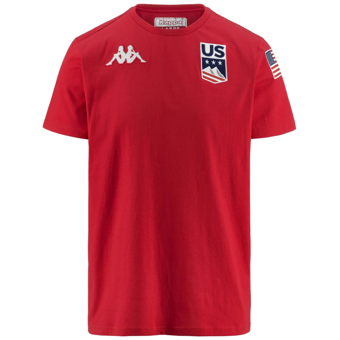 Kappa - T-Shirts & Top Uomo Rosso - Estessi Us