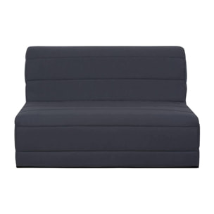 Banquette convertible Melissa, matelas Simmons, 140 x 190 cm, gris