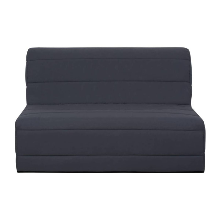 Banquette convertible Melissa, matelas Simmons, 140 x 190 cm, gris