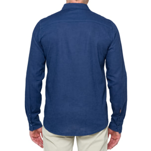 Camicia in lino Hot Buttered Saunders Denimblue