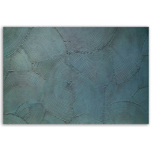 Tableau relief cercles vert texturé Toile imprimée