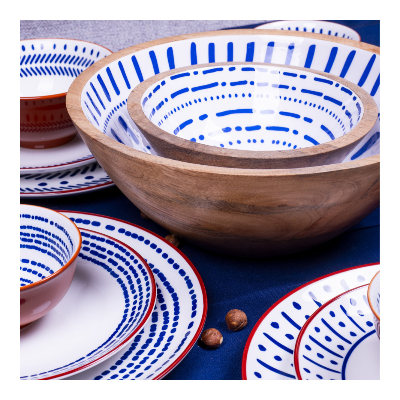 Set de 2 saladiers + couverts, SANTORIN