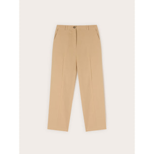 Motivi - Pantalones regular de lino mezcla lyocell - Beige