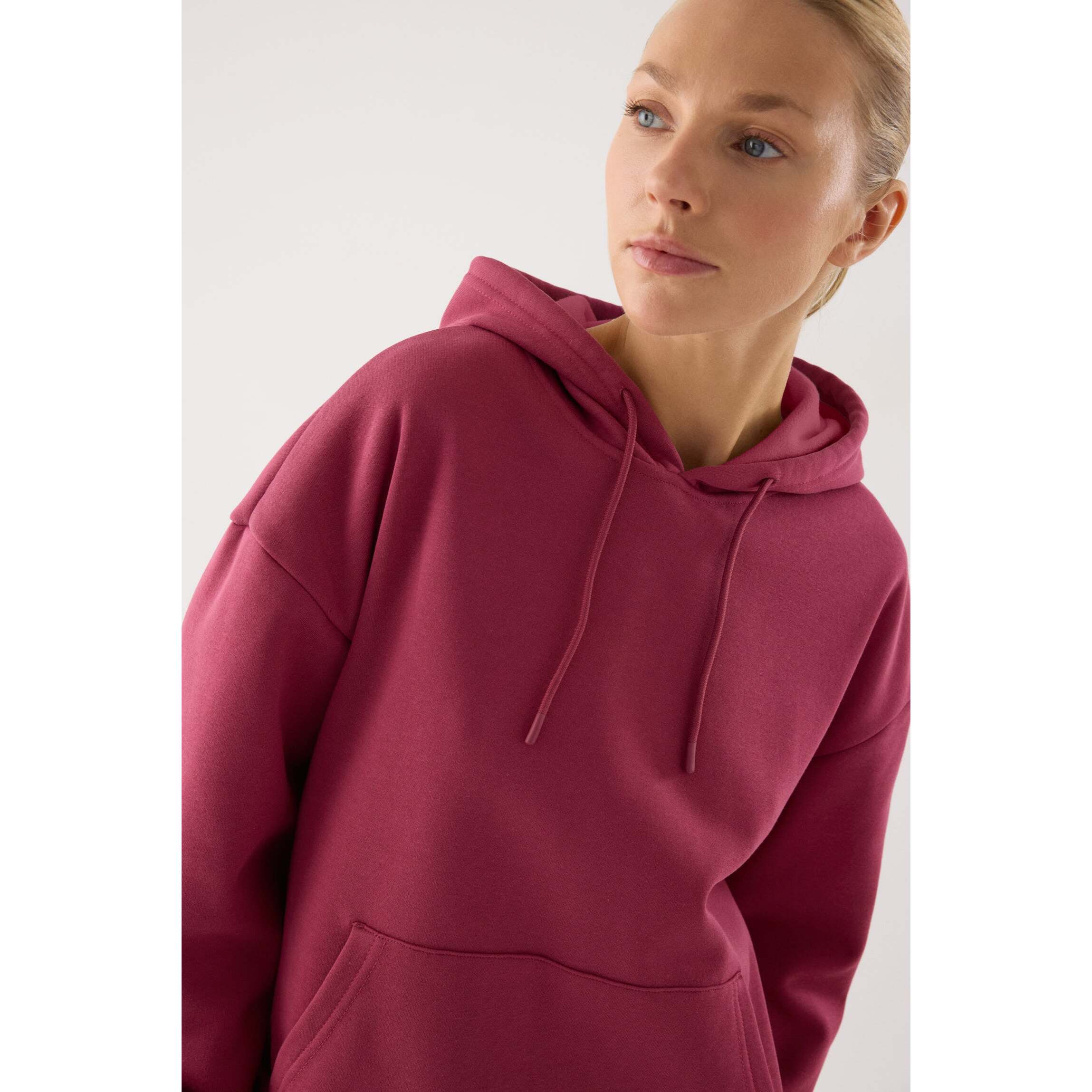 Conjunto de chándal deportivo afelpado sudadera con capucha y jogger rosa
