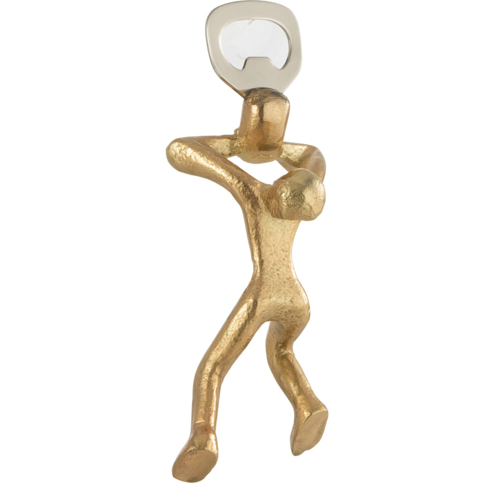 J-Line ouvre-bouteille Personnage - acier - or