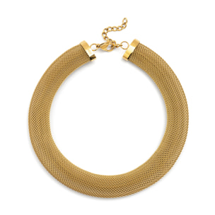 Choker Mesh Acero Baño Oro