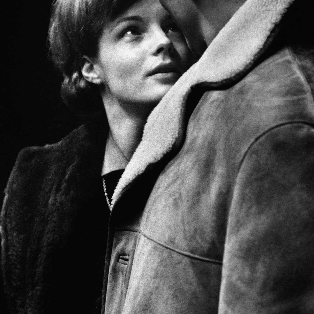 Tableau noir et blanc Photo Romy Schneider et Alain Delon Toile imprimée