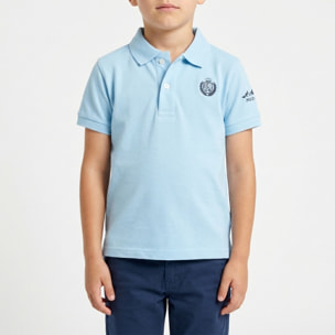 Polo basic con logo ricamato