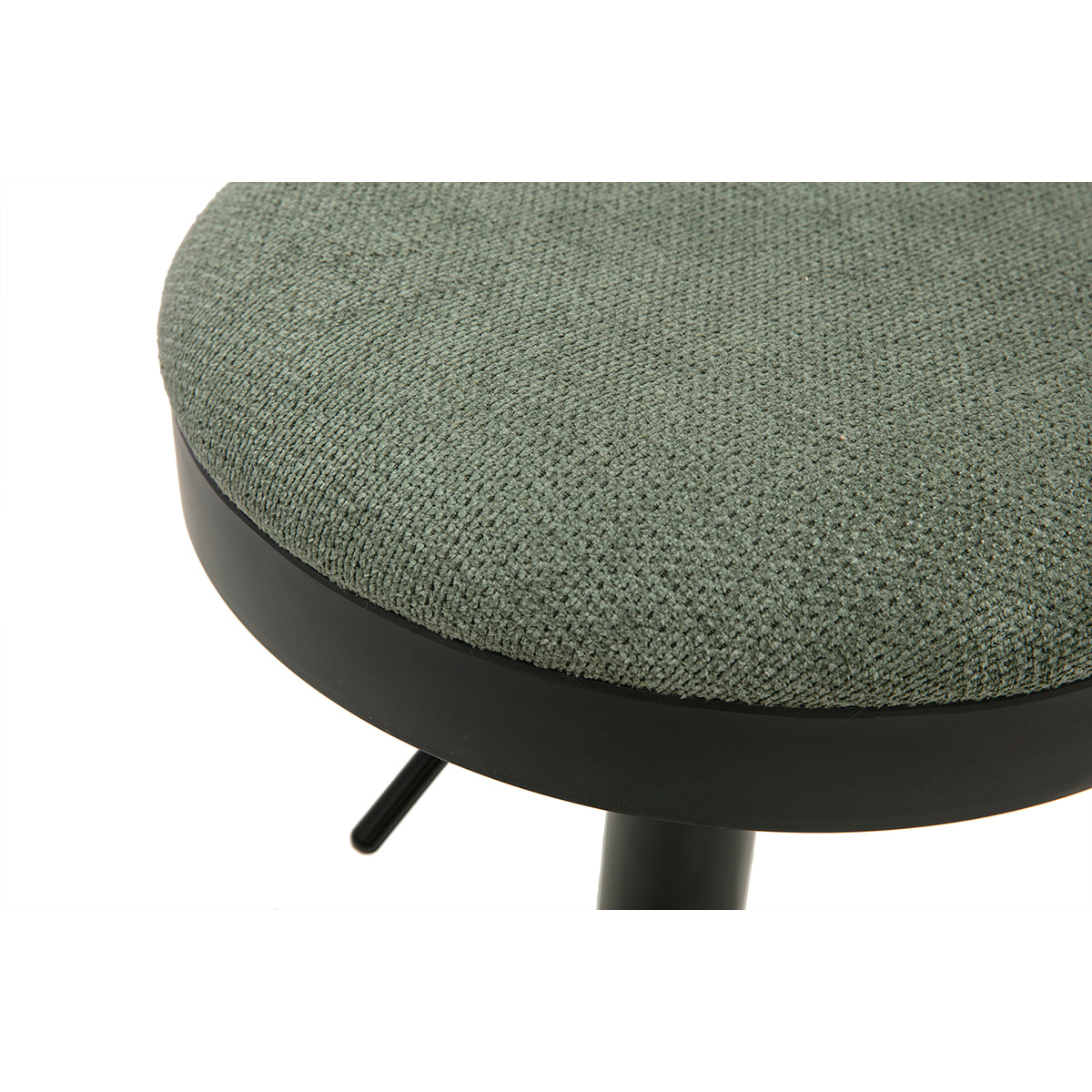 Tabourets de bar réglables en tissu chenille vert kaki et métal (lot de 2) THOR